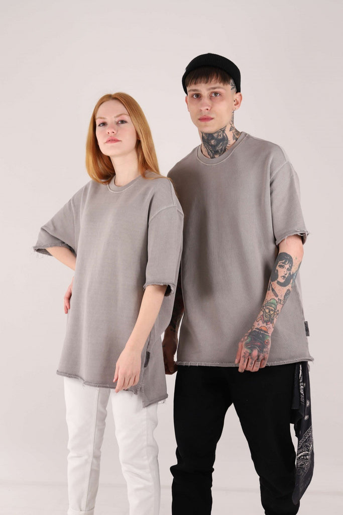 Smoked Pearl Color Oversize T-shirt